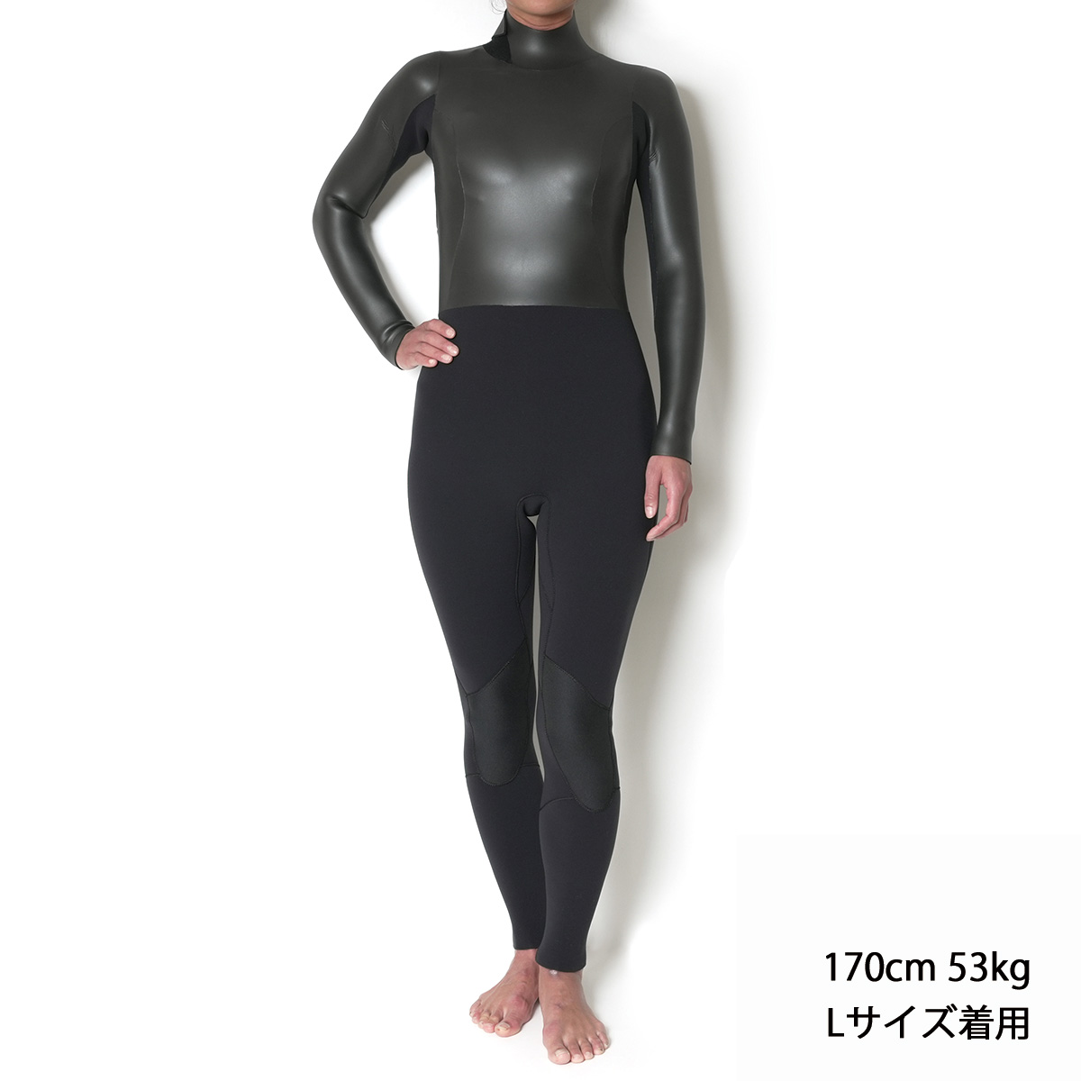 セミオーダー（受注生産） CRAFTSMAN WETSUITS ウェットスーツ セミドライ 5mm / 3mm バックジップ フラットスキン ラバー WARM LIGHT 裏起毛 レディース 日本製 サーフィン 秋冬用