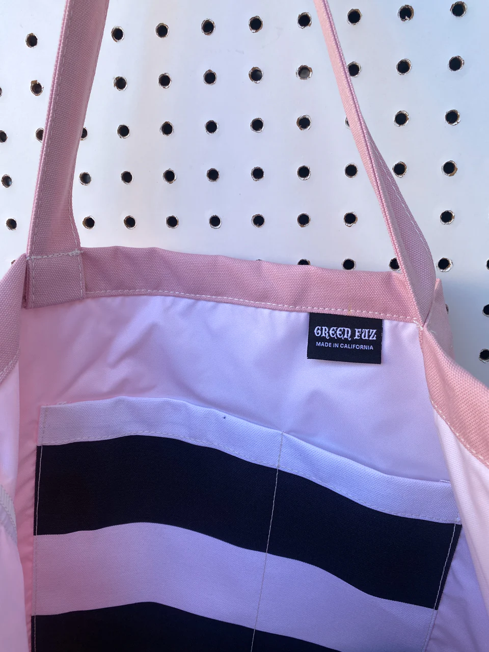 GREEM FUZ BEACH CITY BAG PINK STRIPE ビーチシティバッグ ピンク ストライプ コットン製