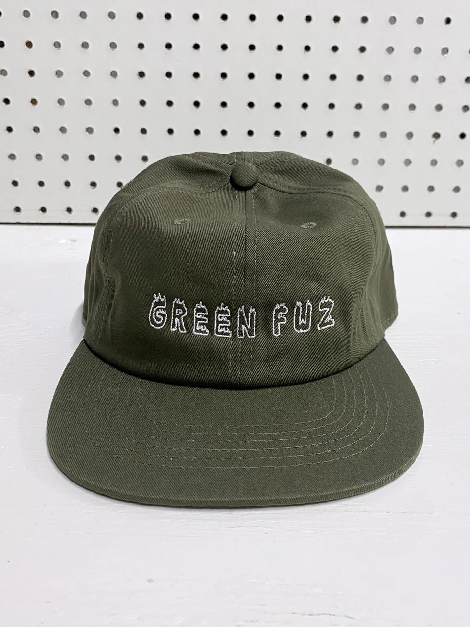 GREEN FUZ BURNS HAT OLIVE キャップ オリーブ コットン