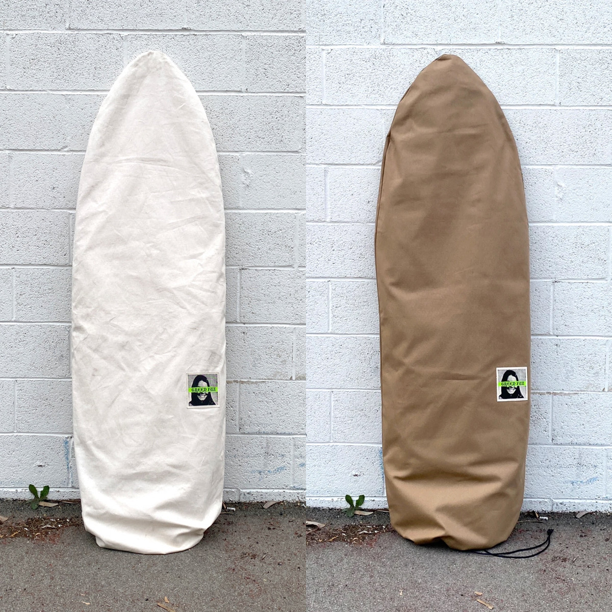GREEN FUZ 6'6" BLANCO POINT BOARD BAG／MADE IN USA WHITE / BROWN キャンバスボードバッグ