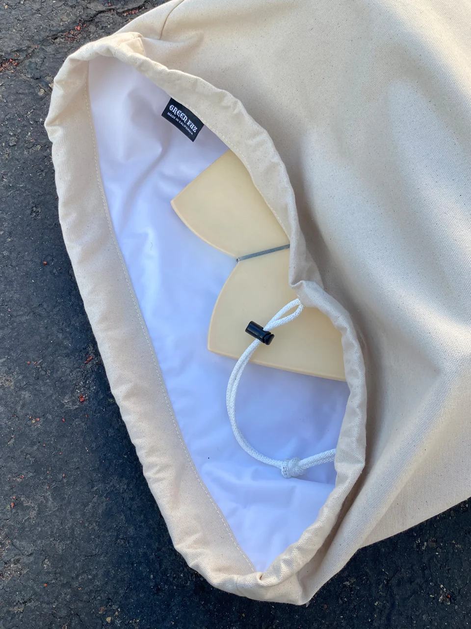 GREEN FUZ 6'6" BLANCO POINT BOARD BAG／MADE IN USA WHITE / BROWN キャンバスボードバッグ