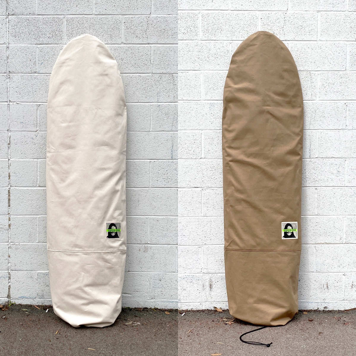 GREEN FUZ 6'6" BLANCO ROUND BOARD BAG／MADE IN USA WHITE / BROWN キャンバスボードバッグ