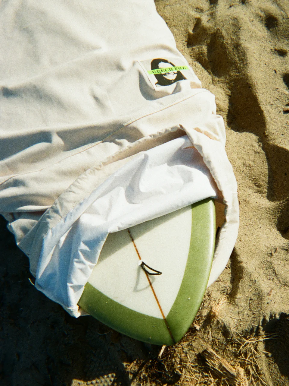 GREEN FUZ 7`0" BLANCO ROUND BOARD BAG／MADE IN USA WHITE / BROWN キャンバスボードバッグ