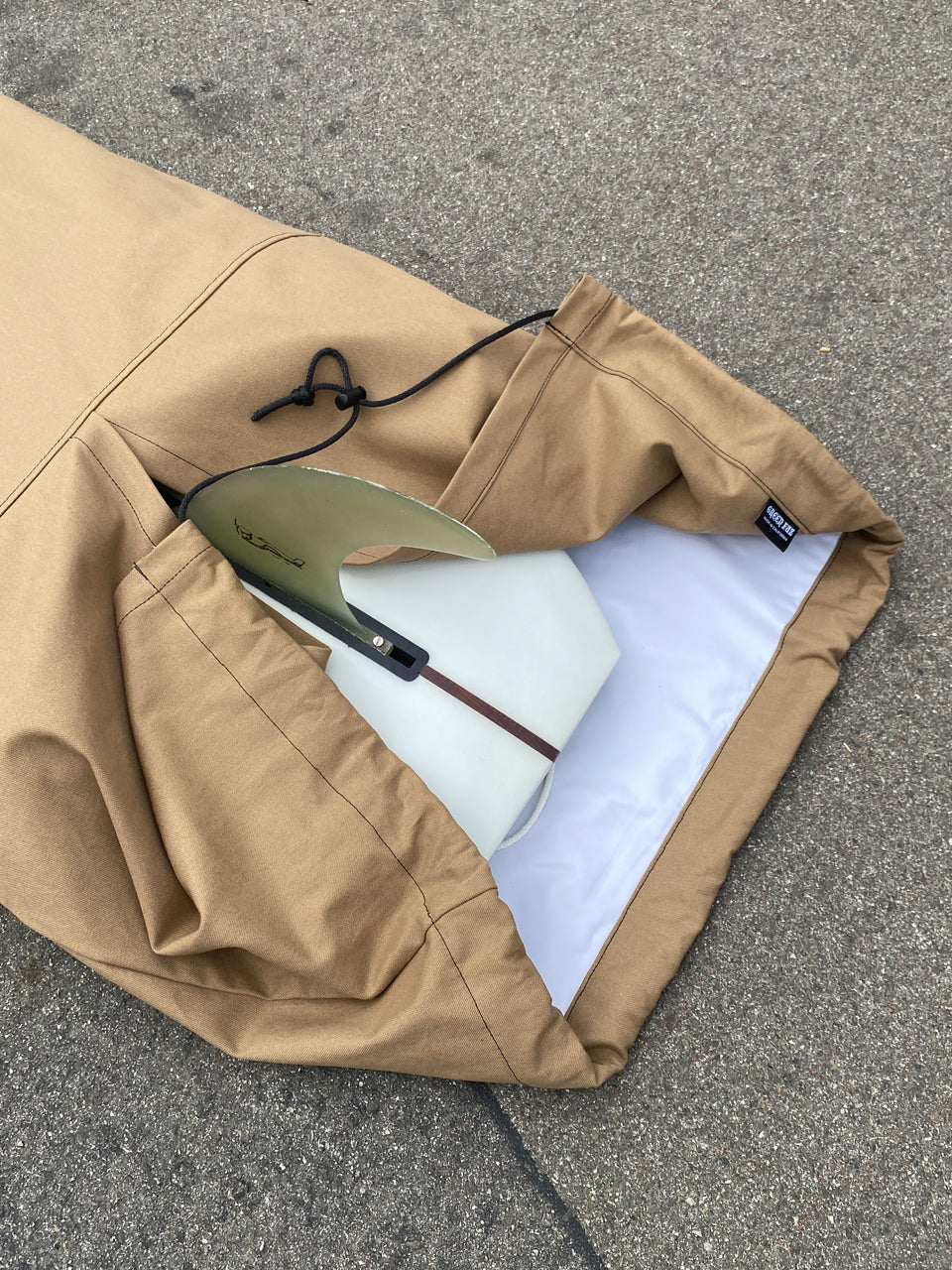 GREEN FUZ 9`6" BLANCO LOG BOARD BAG／MADE IN USA WHITE / BROWN キャンバスボードバッグ