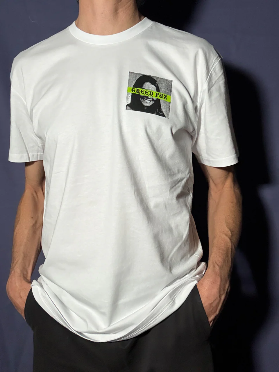 GREEN FUZ LOGO TEE WHITE ロゴTシャツ 半袖Tシャツ MADE IN USA  メンズ レディース サーフ スケート