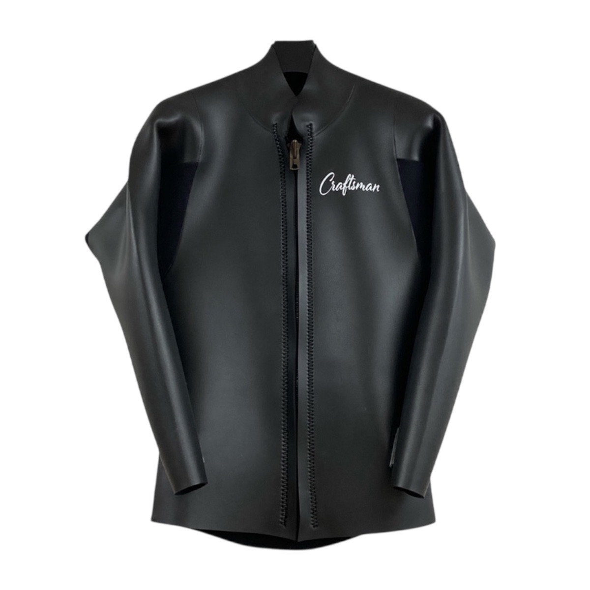 セミオーダー（受注生産） CRAFTSMAN WETSUITS ウェットスーツ 長袖 タッパー ロングスリーブジャケット 2mm フロントジップ フラットスキン ラバー ユニセックス 日本製 サーフィン 春夏秋用 ロゴ付