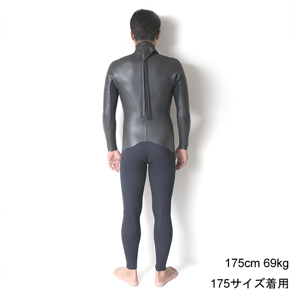 セミオーダー（受注生産） CRAFTSMAN WETSUITS ウェットスーツ セミドライ 5mm / 3mm チェストジップ（フロントジップ） フラットスキン ラバー WARM LIGHT 裏起毛 ユニセックス 日本製 サーフィン 秋冬用