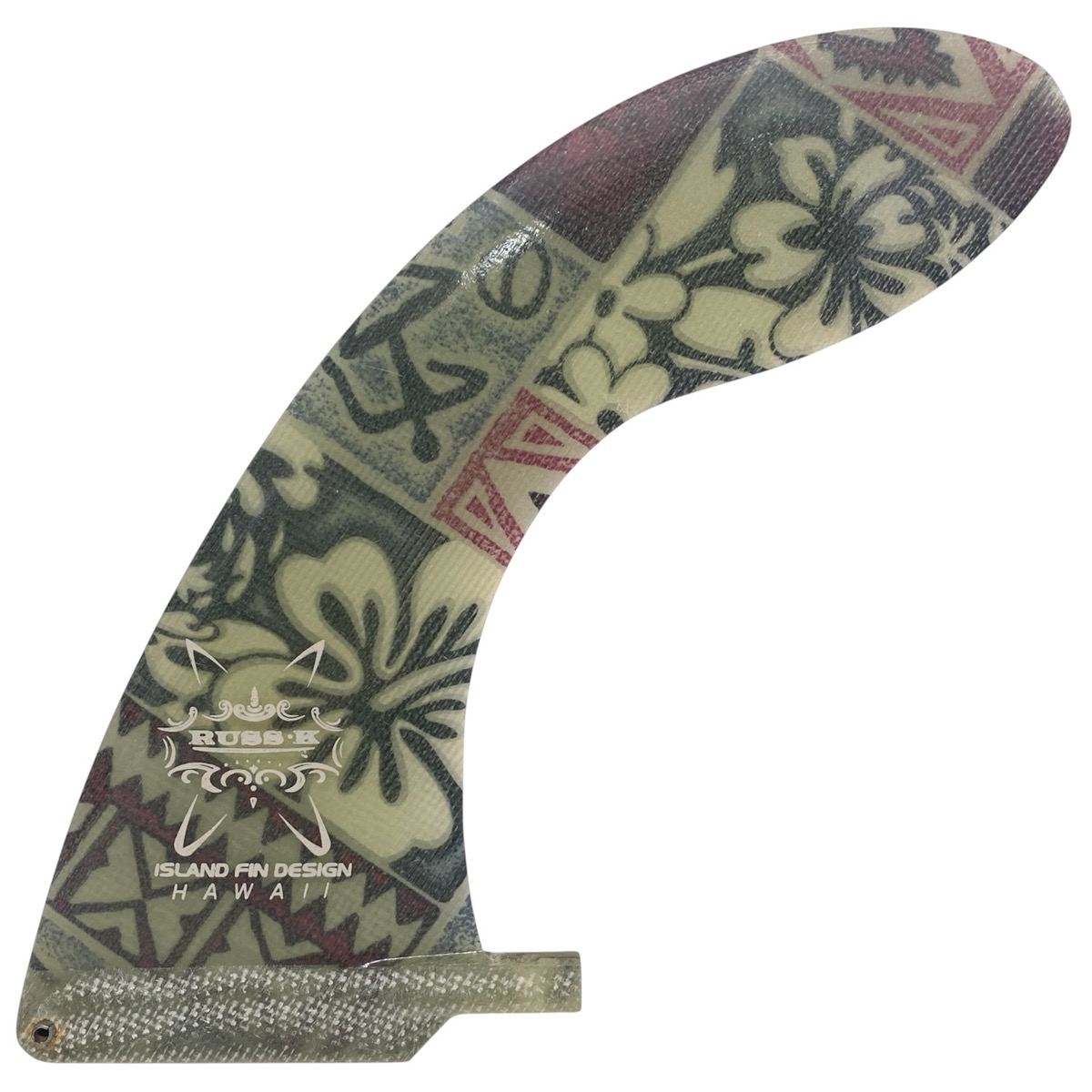 RUSS-K × ISLAND FIN DESIGIN HAWAII  7.5 中古フィン SINGLE FIN