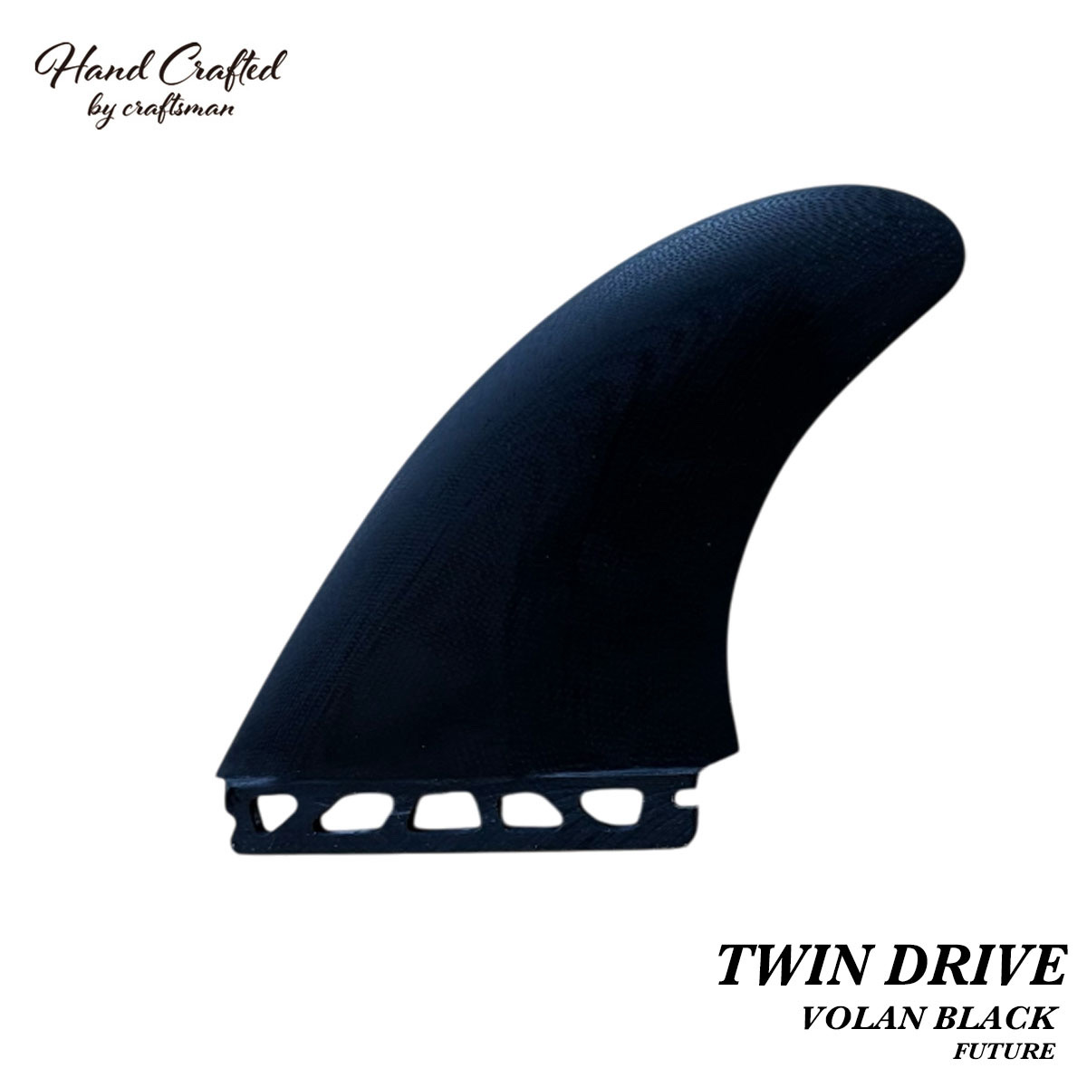 CRAFTSMAN FIN TWIN DRIVE ツインフィン キールフィン FUTURE グラスファイバー VOLAN サーフィン（VOLAN BLACK）