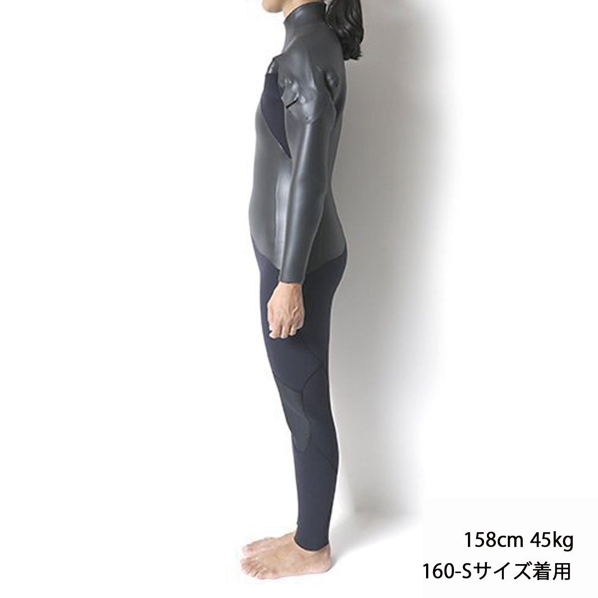 セミオーダー（受注生産） CRAFTSMAN WETSUITS ウェットスーツ セミドライ 5mm / 3mm チェストジップ（フロントジップ） フラットスキン ラバー WARM LIGHT 裏起毛 ユニセックス 日本製 サーフィン 秋冬用