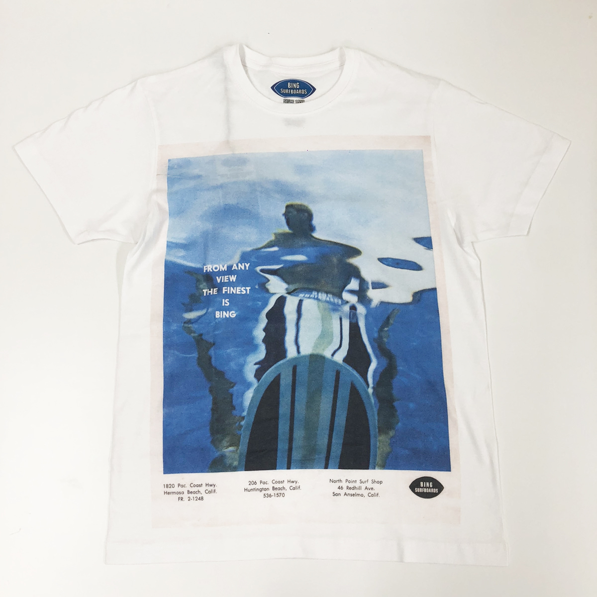 BING SURFBOARDS Tシャツ サーフィン カリフォルニア ロングボード アメリカ ホワイト 白