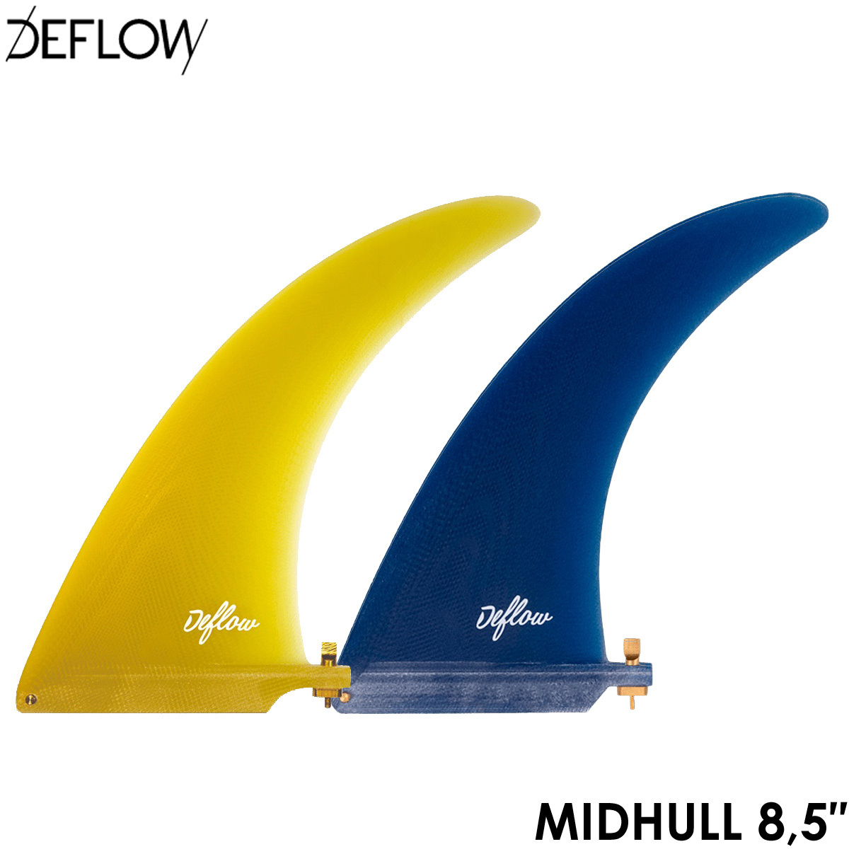 DEFLOW デフロー フィン MIDHULL 8.5" シングルフィン ロングボード センターフィン ミッドレングス シングルスタビ 2カラー サーフィン フランス デザイン