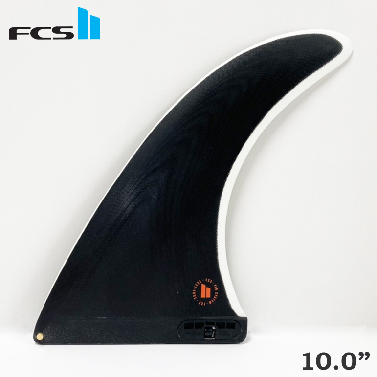 FCS2 エフシーエスツー ロングボード センターフィン 10.0" WAXHEAD PG LONGBOARD FIN ワックスヘッド シングルフィン Black/White