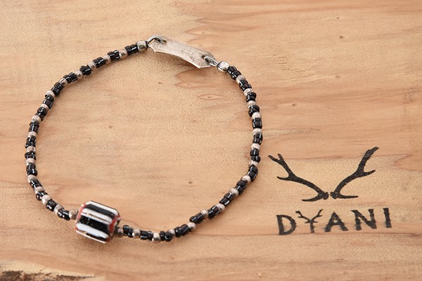 40%OFF!!DYANI/ビーズブレスレット（ブラック）ハンドメイド アクセサリー ジュエリー 黒