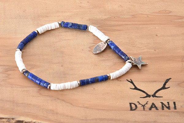 40%OFF!! DYANI/ビーズブレスレット（Blue x White）ハンドメイド アクセサリー ジュエリー