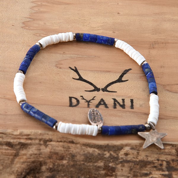 40%OFF!! DYANI/ビーズブレスレット（Blue x White）ハンドメイド アクセサリー ジュエリー