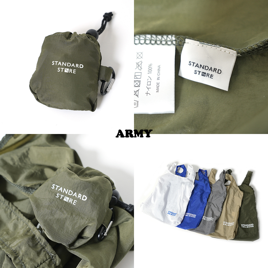 【SALE】STANDARD STORE ORIGINAL PORTABLE BAG スタンダードストア  ポータブルバッグ ポケッタブル エコバッグ バッグ  POCKETABLE ECOBAG ナイロンバッグ