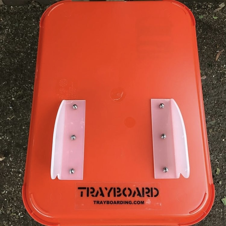 TRAYBOARD v2.0 トレイボード ボディサーフィン ハンドプレーン TRAY BOARD バーガートレイ フィン付き サーフィン オレンジ 100% MADE IN THE USA