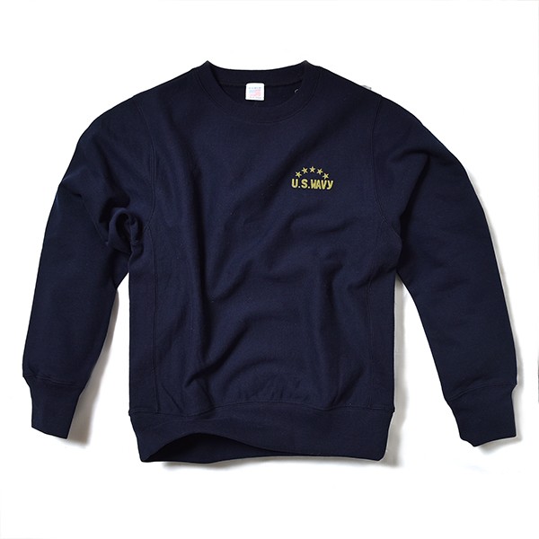 【40％OFF】VOLN / CREW NECK SWEAT / U.S. WAVY / NAVY ボルン クールネック スウェット ユーエス ウェイビー ネイビー 長袖 裏起毛 サーフィン