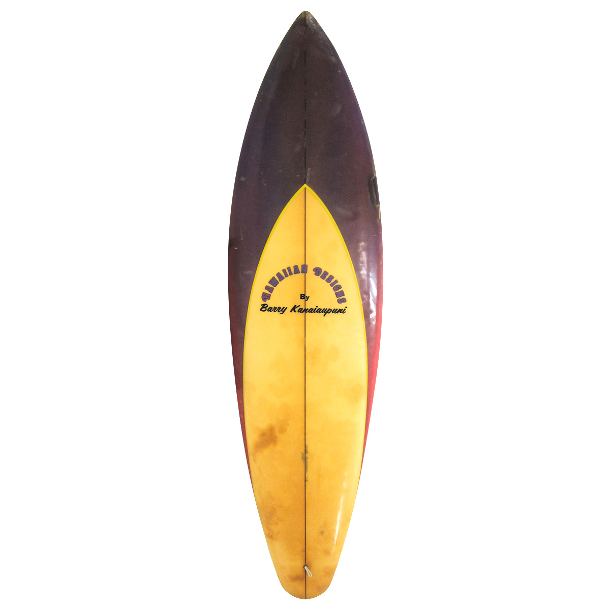 HAWAIIAN PRO DESIGNS / HAWAIIAN DESIGNS  /  70's SINGLE 6`3 Shaped By Banny Kanaiaupuni