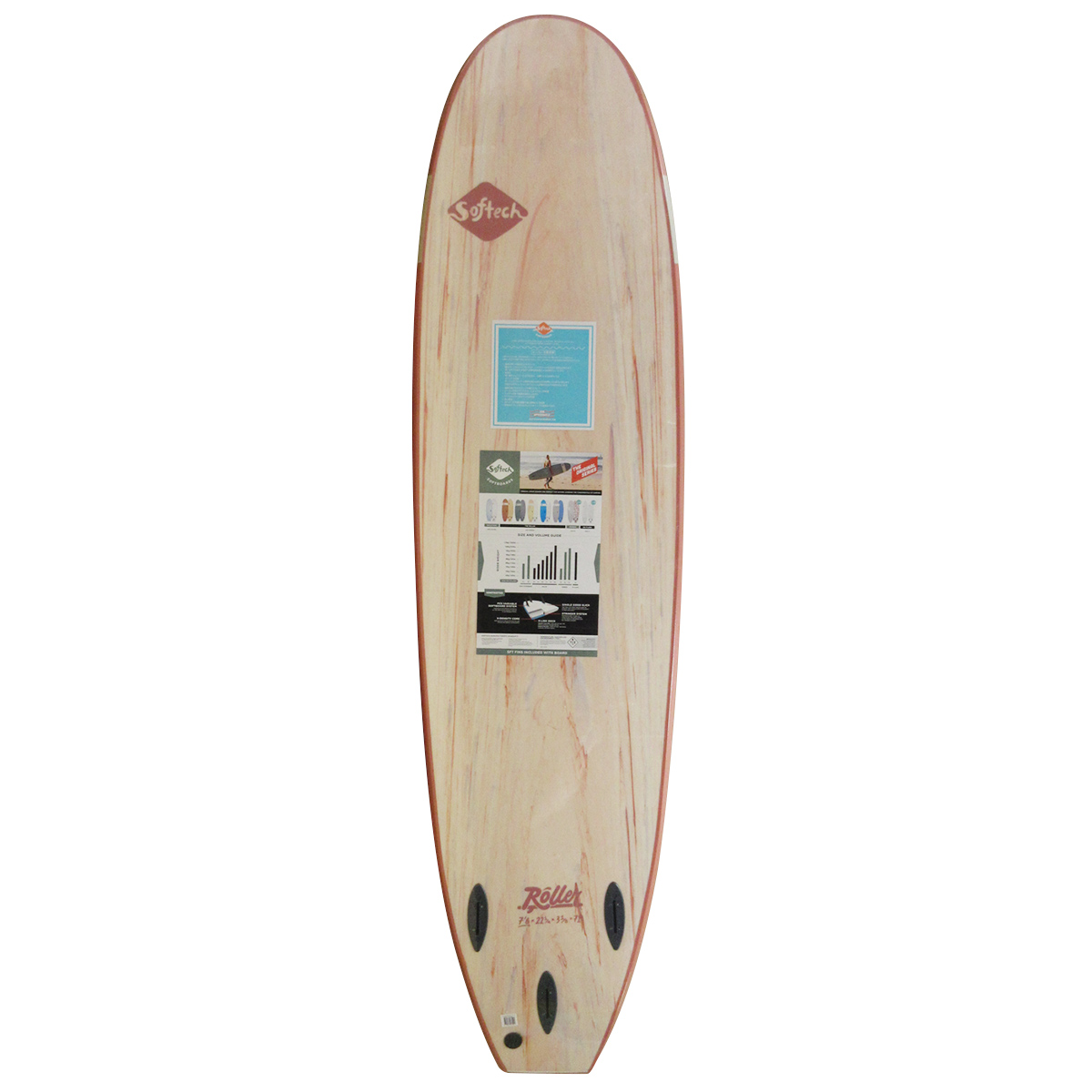 Softech THE ROLLER 6'6 CLAY 新品（フィン・リーシュ付