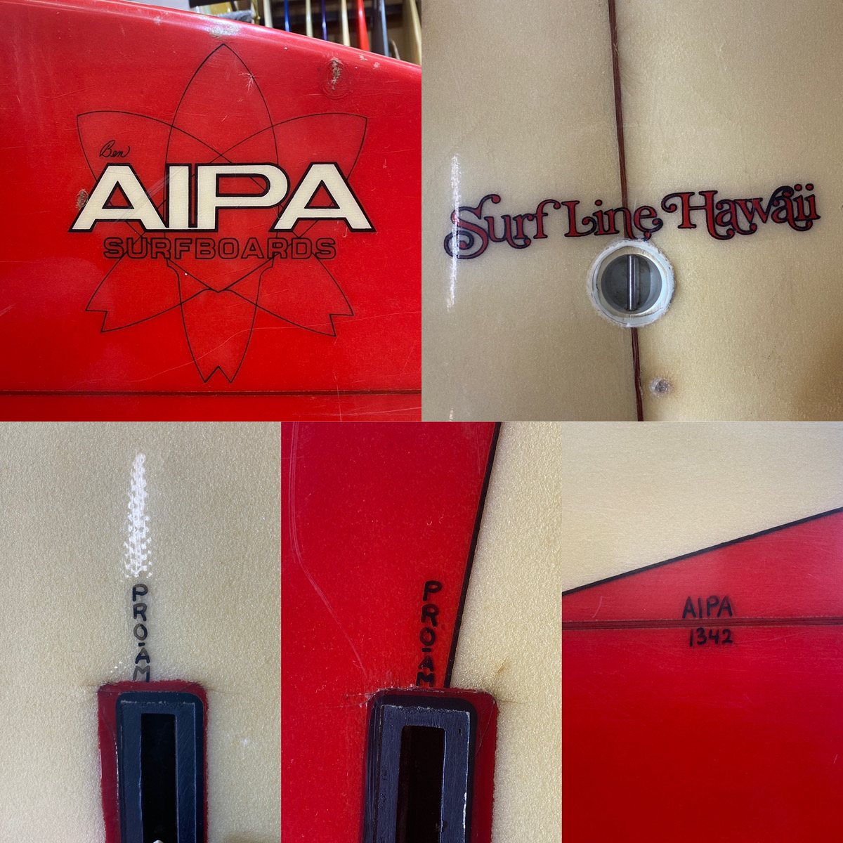 Surf Line Hawaii Ben Aipa  / 70`S Vintage Twin Swallow 6`6 Shaped by Ben Aipa