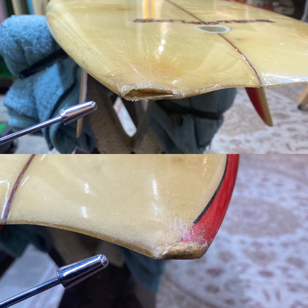 Surf Line Hawaii Ben Aipa  / 70`S Vintage Twin Swallow 6`6 Shaped by Ben Aipa