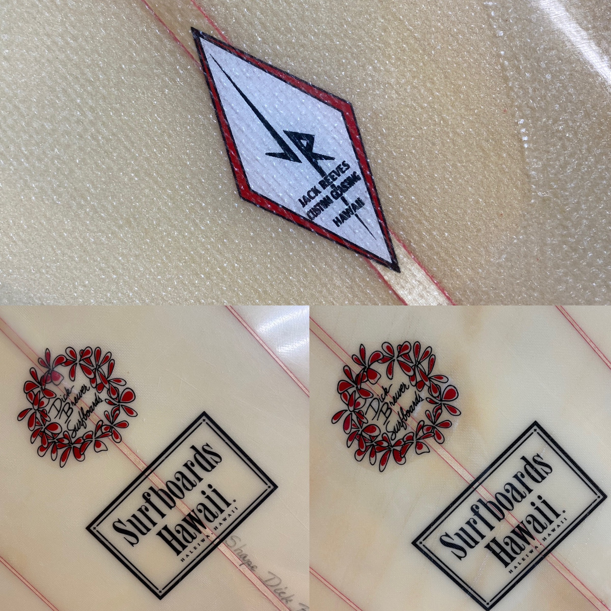 SURFBOARD HAWAII / 90`S Vintage LOG Shaped by Dick Brewer