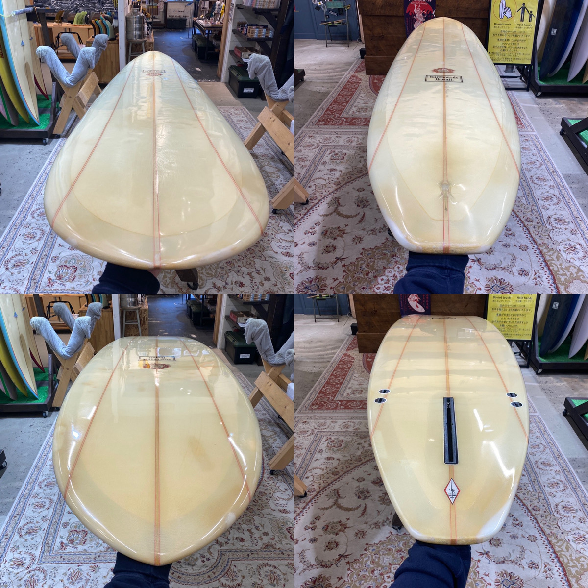 SURFBOARD HAWAII / 90`S Vintage LOG Shaped by Dick Brewer