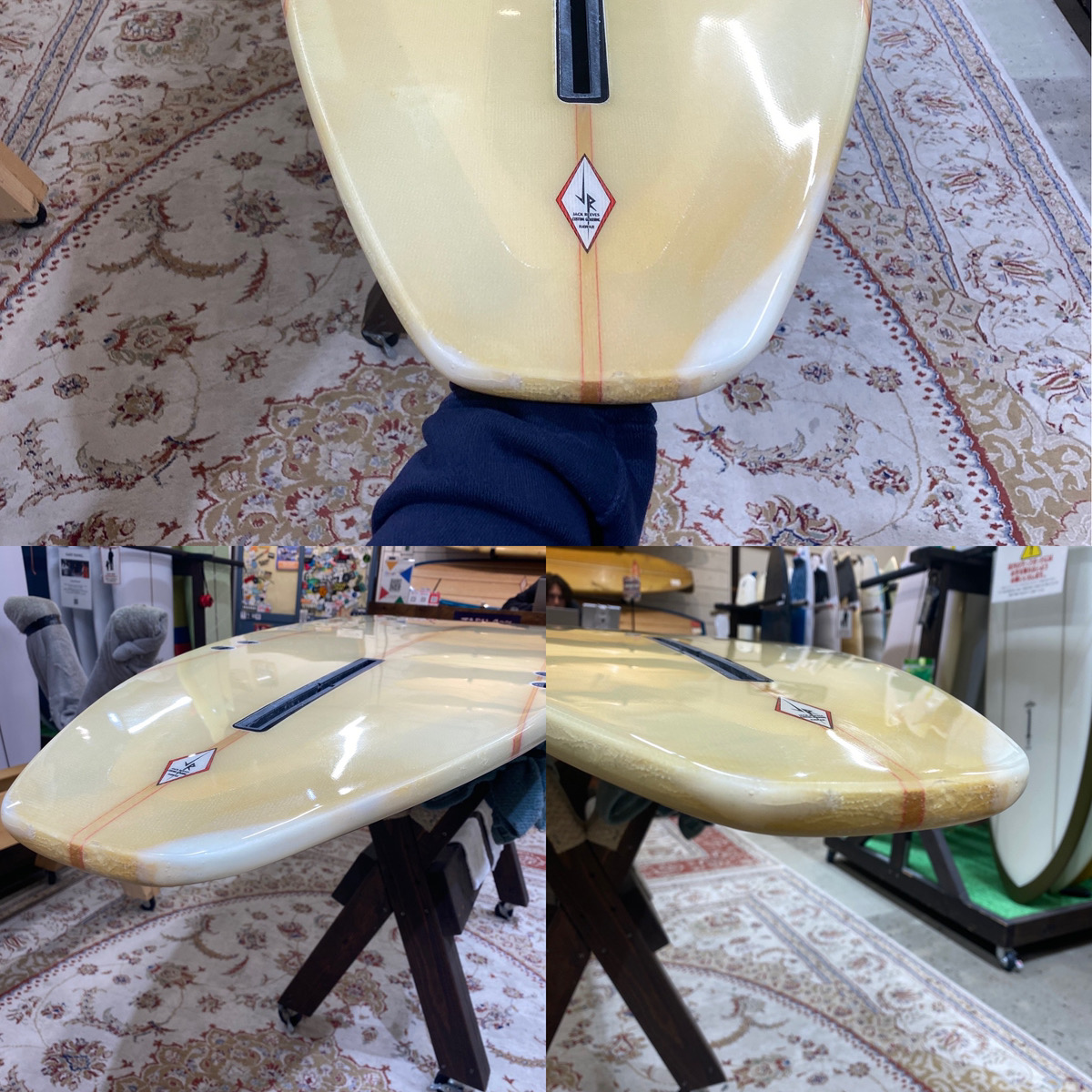 SURFBOARD HAWAII / 90`S Vintage LOG Shaped by Dick Brewer