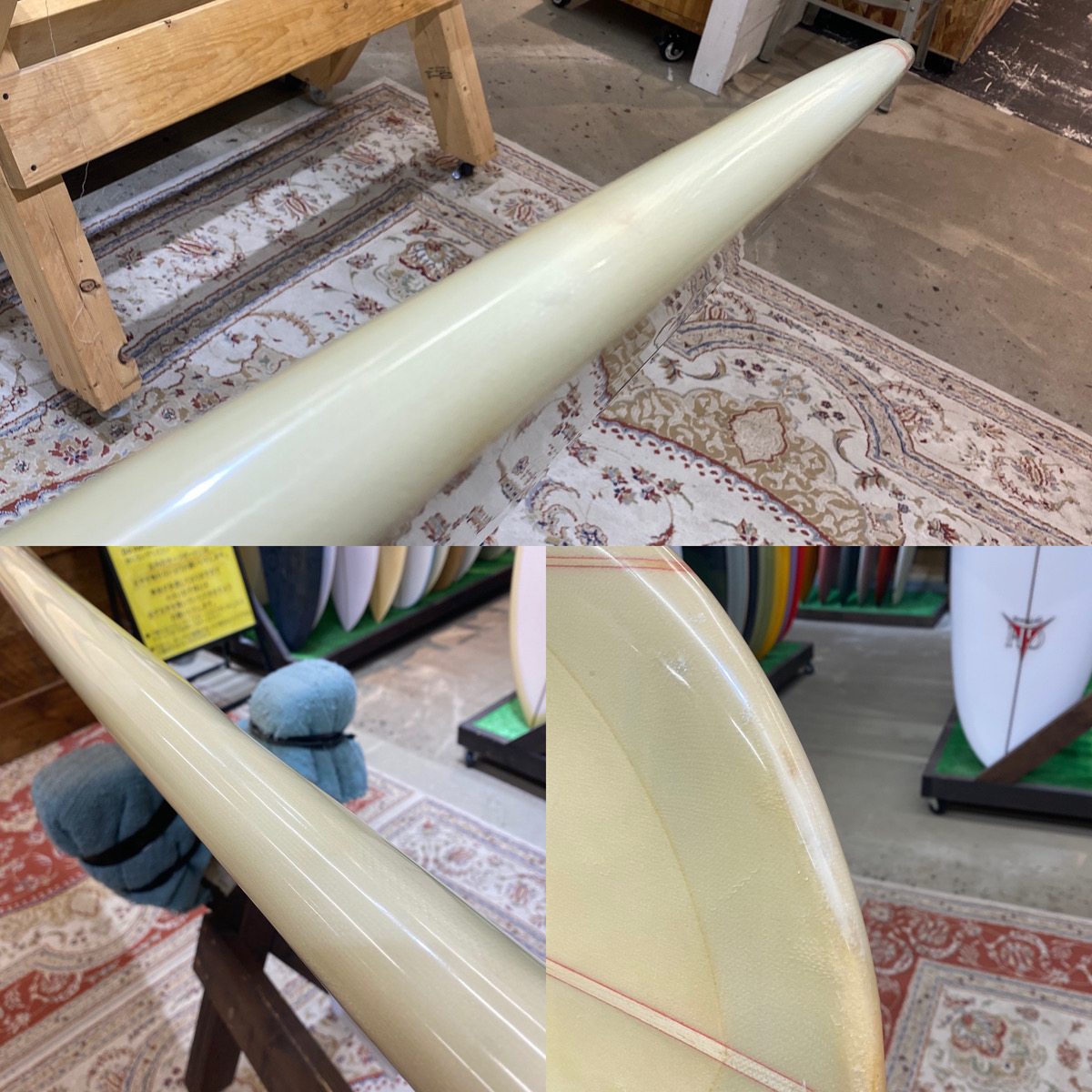 SURFBOARD HAWAII / 90`S Vintage LOG Shaped by Dick Brewer