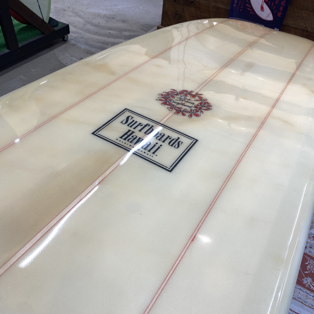 SURFBOARD HAWAII / 90`S Vintage LOG Shaped by Dick Brewer