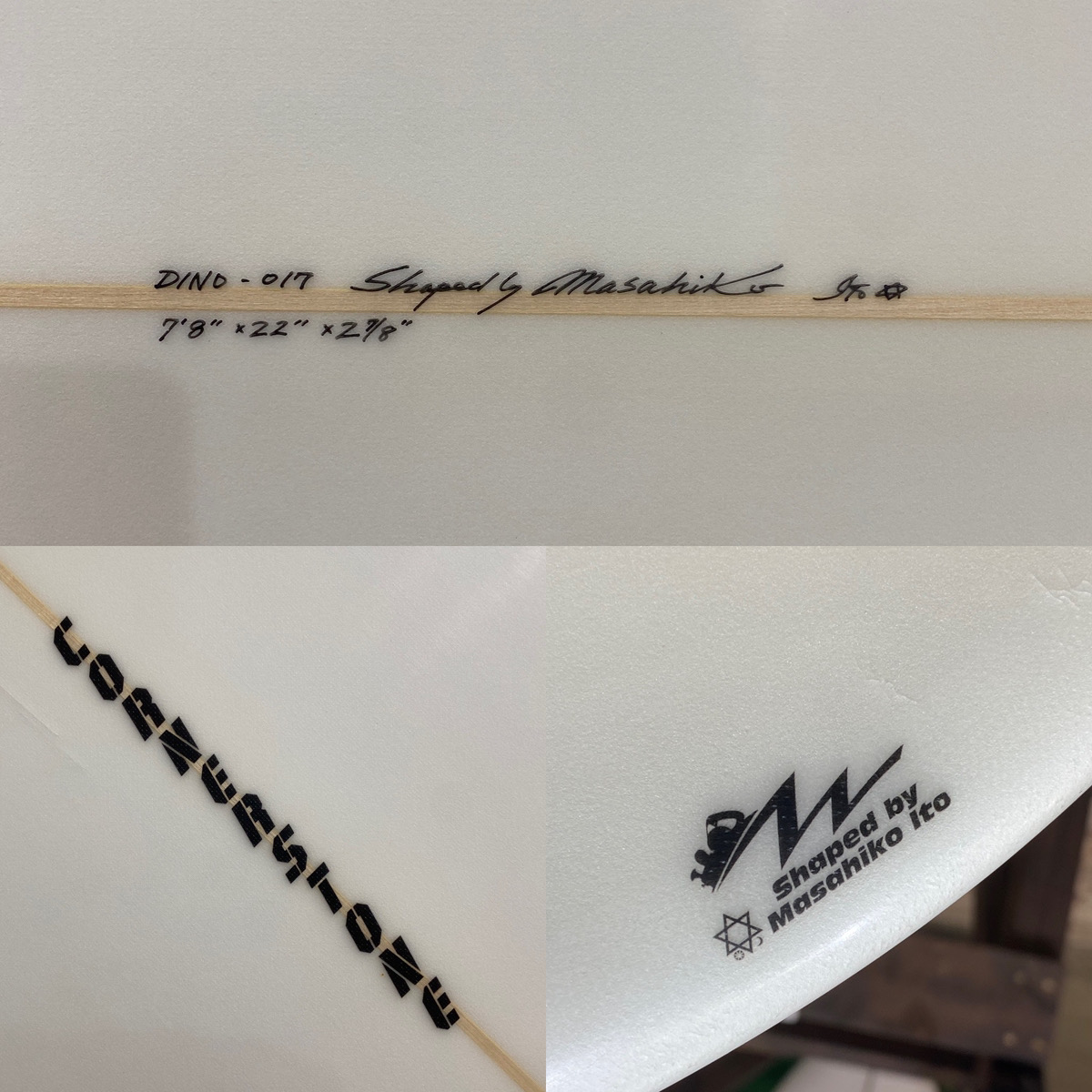 CORNER STONE SURFBOARDS / 7`8 DINO Shaped By MASAHIKO ITO
