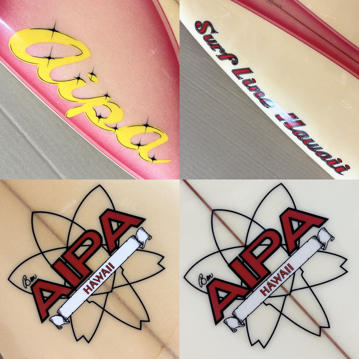 Surf Line Hawaii Ben Aipa / 70`S Vintage Twin Pin 5`11 Shaped by Ben Aipa