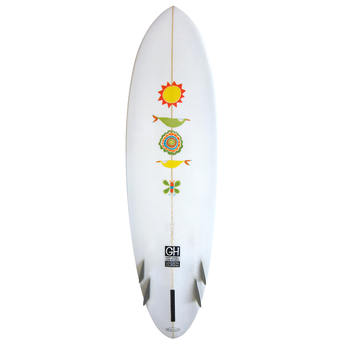 Gary Hanel Surfboards / Tear Drop Bonzer 6`8 Artwork by Andy Davis