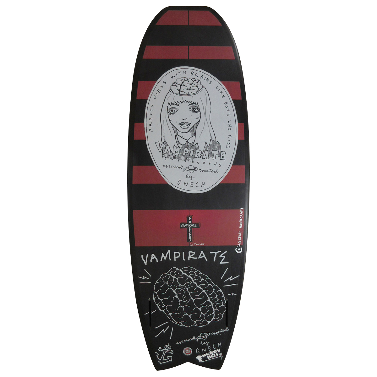 SANTA CRUZ x Vampirate Surfboards / GRAVE DIGGER POWERLYTE 5`2 