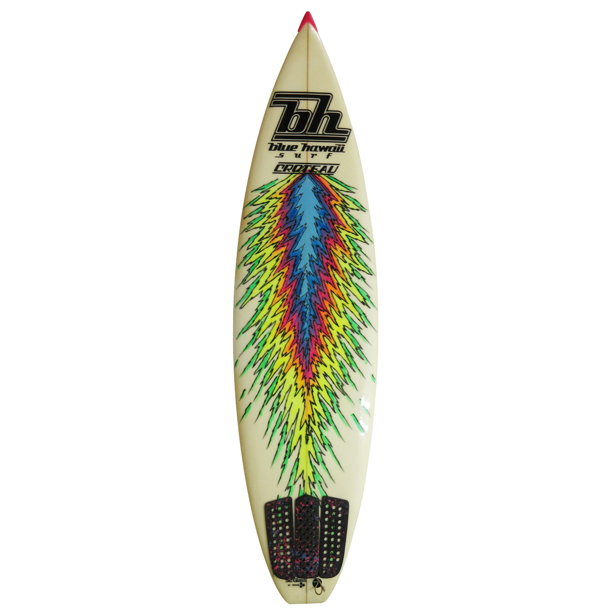  / Blue Hawaii / 80`s Thruster 6`1 Shaped by Mike Croteau